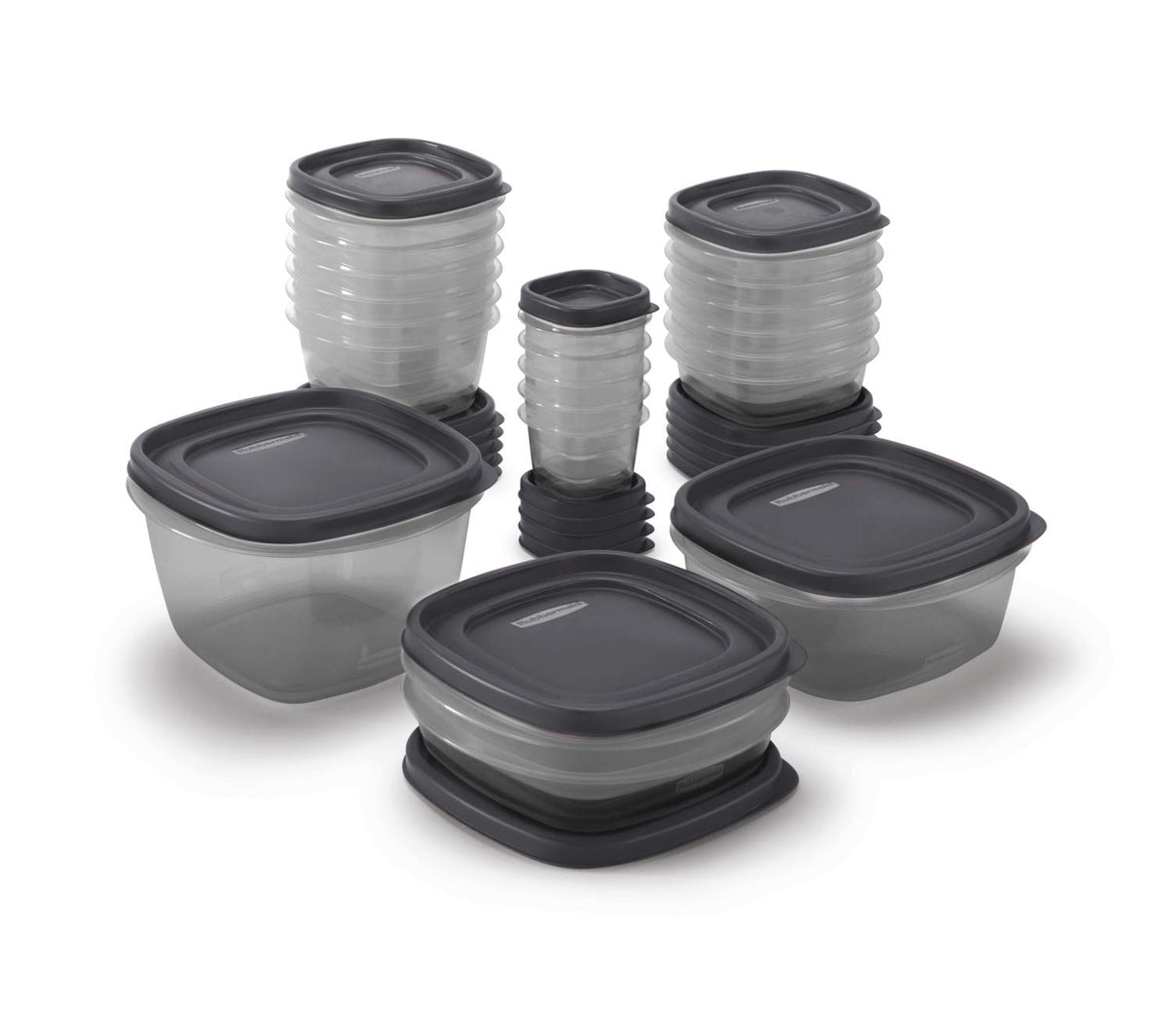 Rubbermaid EasyFindLids snapping system helps you locate lids quickly
