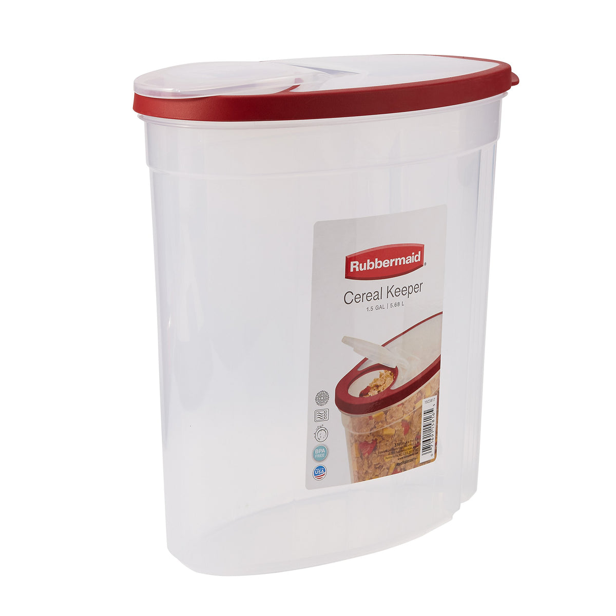 Rubbermaid Flex and Seal Cereal Keeper transparent body shows contents