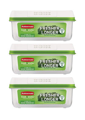 Rubbermaid FreshWorks produce saver base with 11.3-cup capacity for organized storage