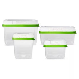 Rubbermaid FreshWorks large short container with lid stores lettuce safely
