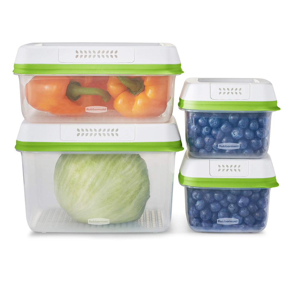 Rubbermaid FreshWorks medium base elevates produce for improved airflow.