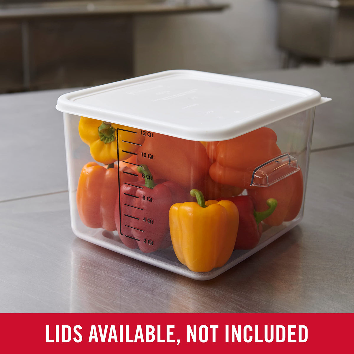 Rubbermaid lid-compatible series allows future upgrades with secure sealing.