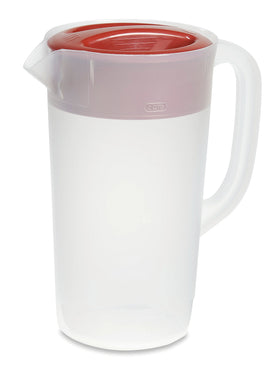 Rubbermaid 2-qt Racer Red pitcher with pour spout for easy free pouring