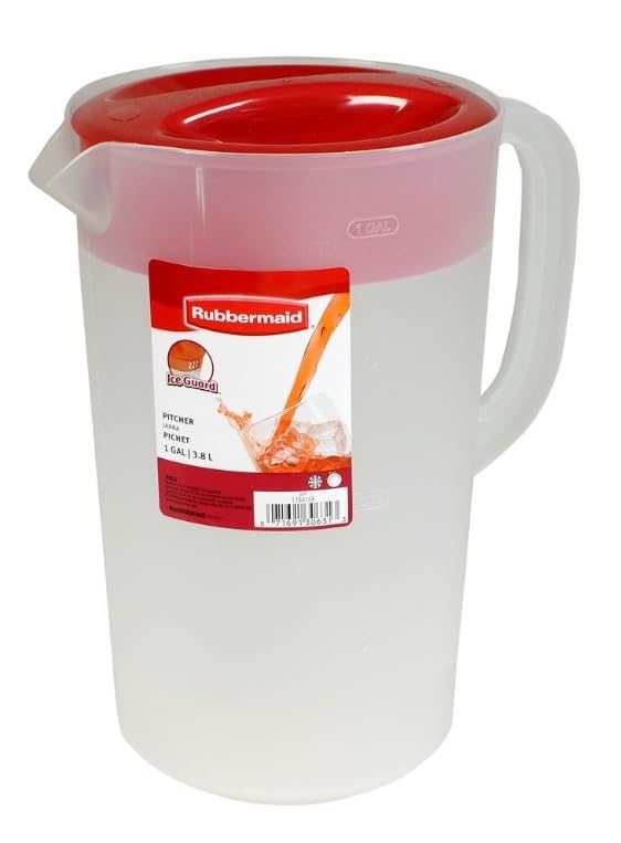 Rubbermaid Pitcher Classic 1-Gallon with clear base for easy monitoring of beverages