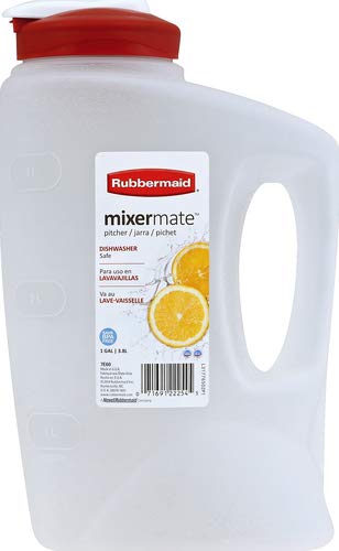 Rubbermaid Seal'n Saver Pitcher with see-through base for easy capacity reading and versatile serving.