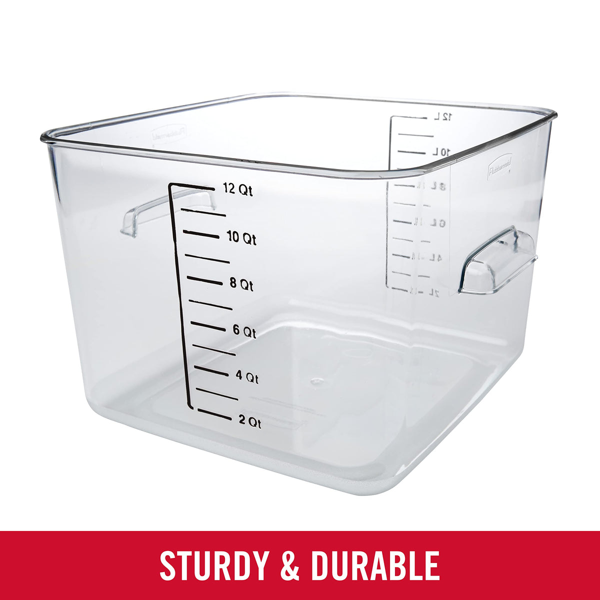 Rubbermaid sous vide-ready storage supports high-heat cooking and organized water bath prep.