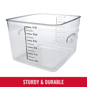 Rubbermaid sous vide-ready storage supports high-heat cooking and organized water bath prep.