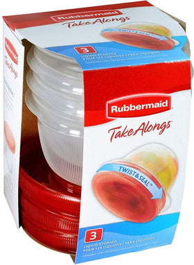 Rubbermaid TakeAlongs 3-pack 2-cup containers for organized meals