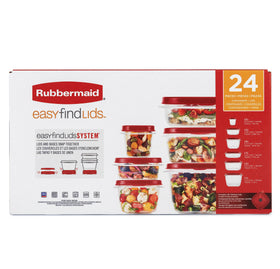 Rubbermaid containers with secure lids to help prevent spills during transport.