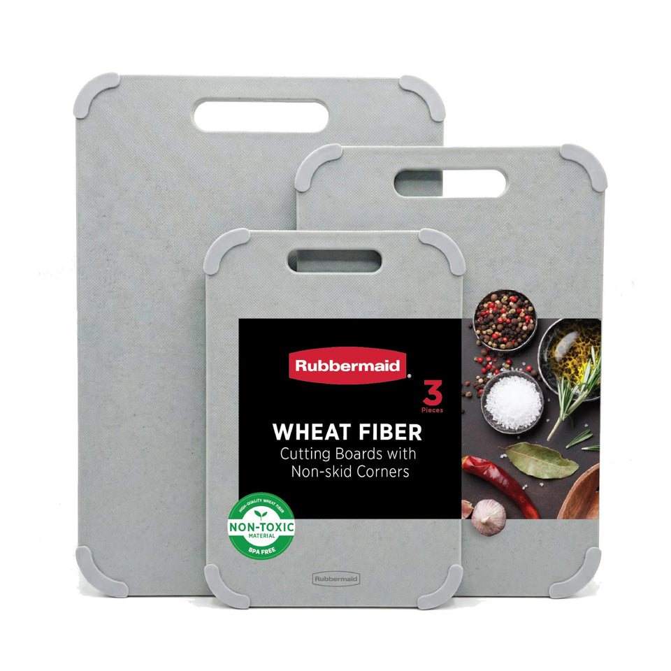 Rubbermaid wheat fiber cutting board large for organized meal prep and precise slicing