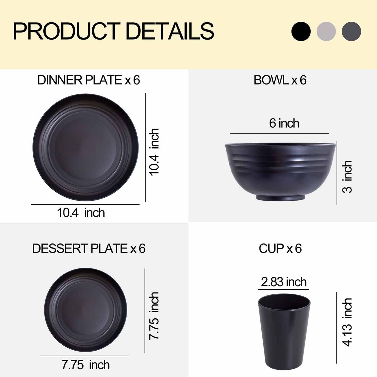 Rubtlamp deep curved dinner plates with easy grip and stackable design.