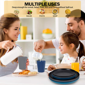 Rubtlamp four-color set on table highlighting vibrant, coordinated place settings