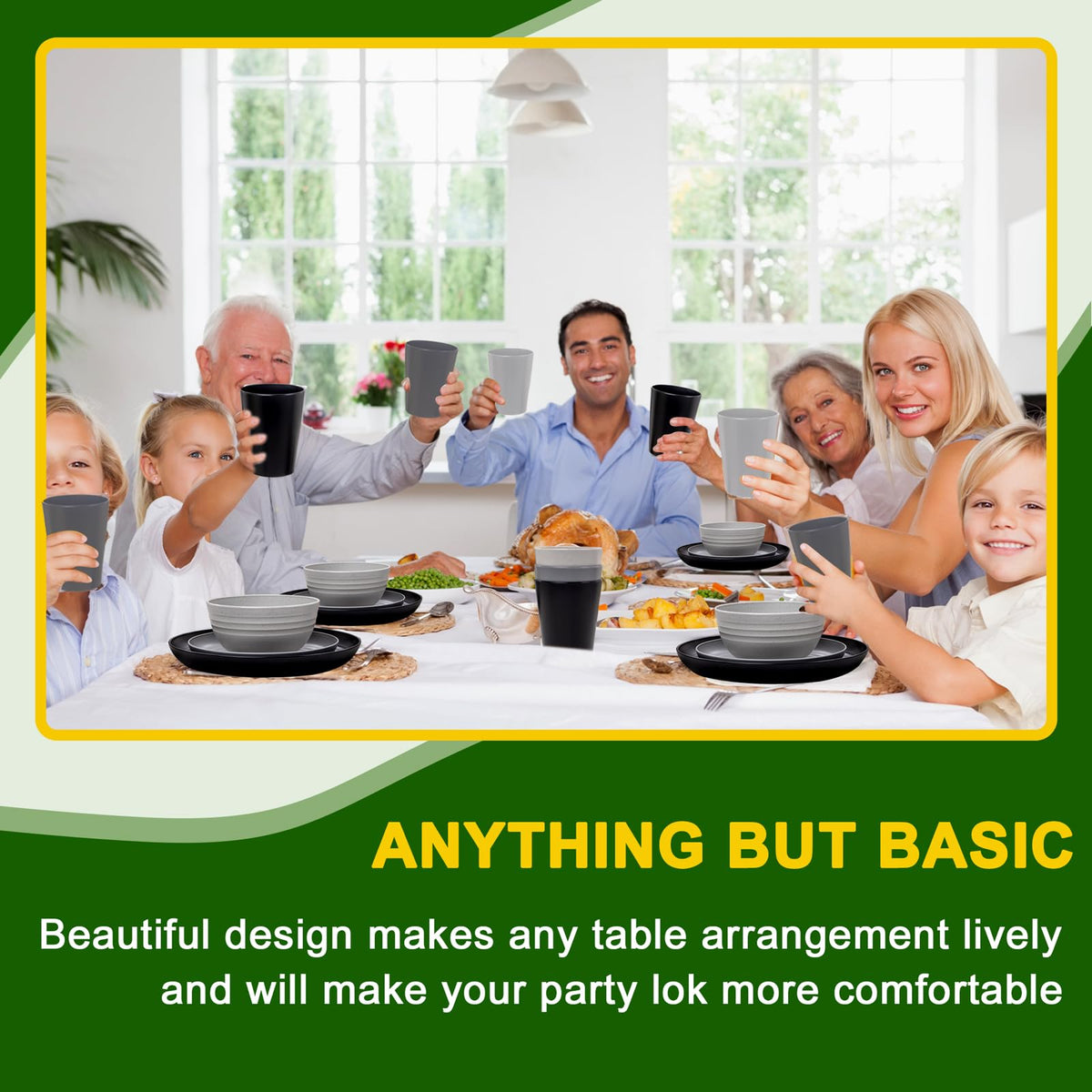 Rubtlamp dinnerware is microwave and dishwasher-safe for quick cleanup.