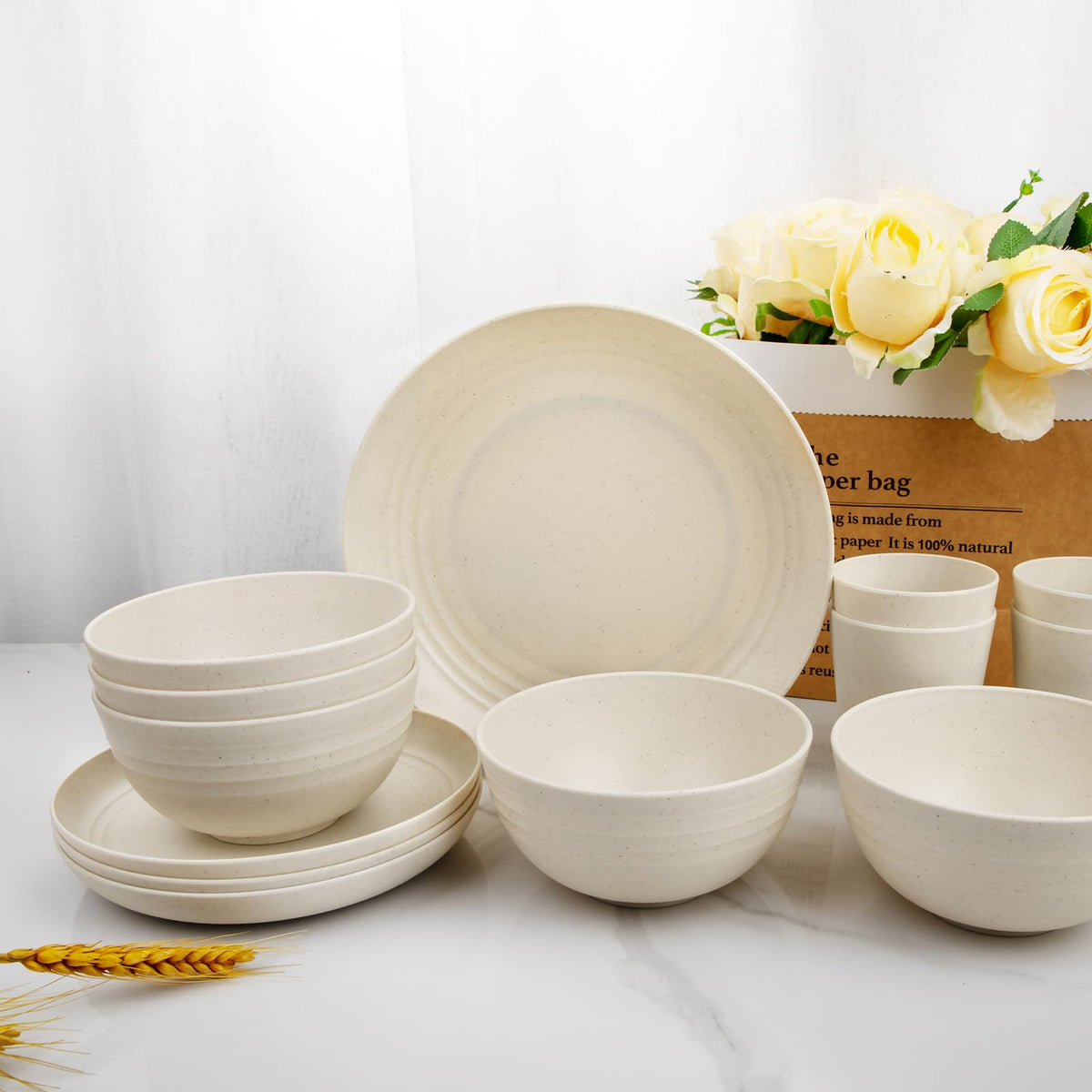Rubtlamp beige dinnerware in a neutral tone for versatile table settings.