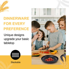 Rubtlamp microwave safe dinnerware for safe reheating of leftovers.