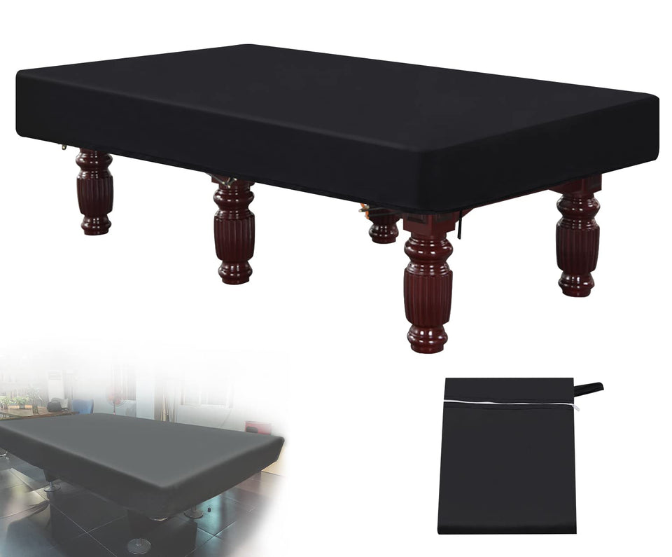 RUBY.Q 7ft billiard table cover front view showing weatherproof protection