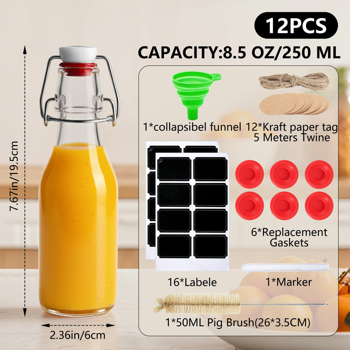 Ruckae airtight clamp-top seal highlights leak-proof design for syrups and extracts.