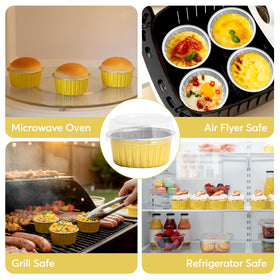 Ruckae durable high-heat aluminum pans, warp-resistant baking for reliable results.