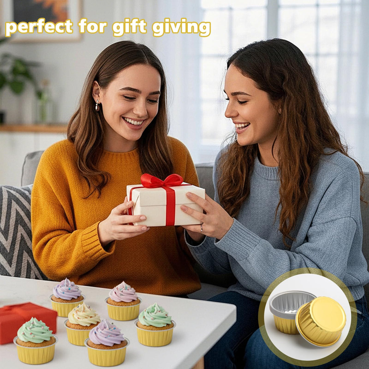 Ruckae easy-cleanup disposable baking cups, mess-free after-event cleanup.