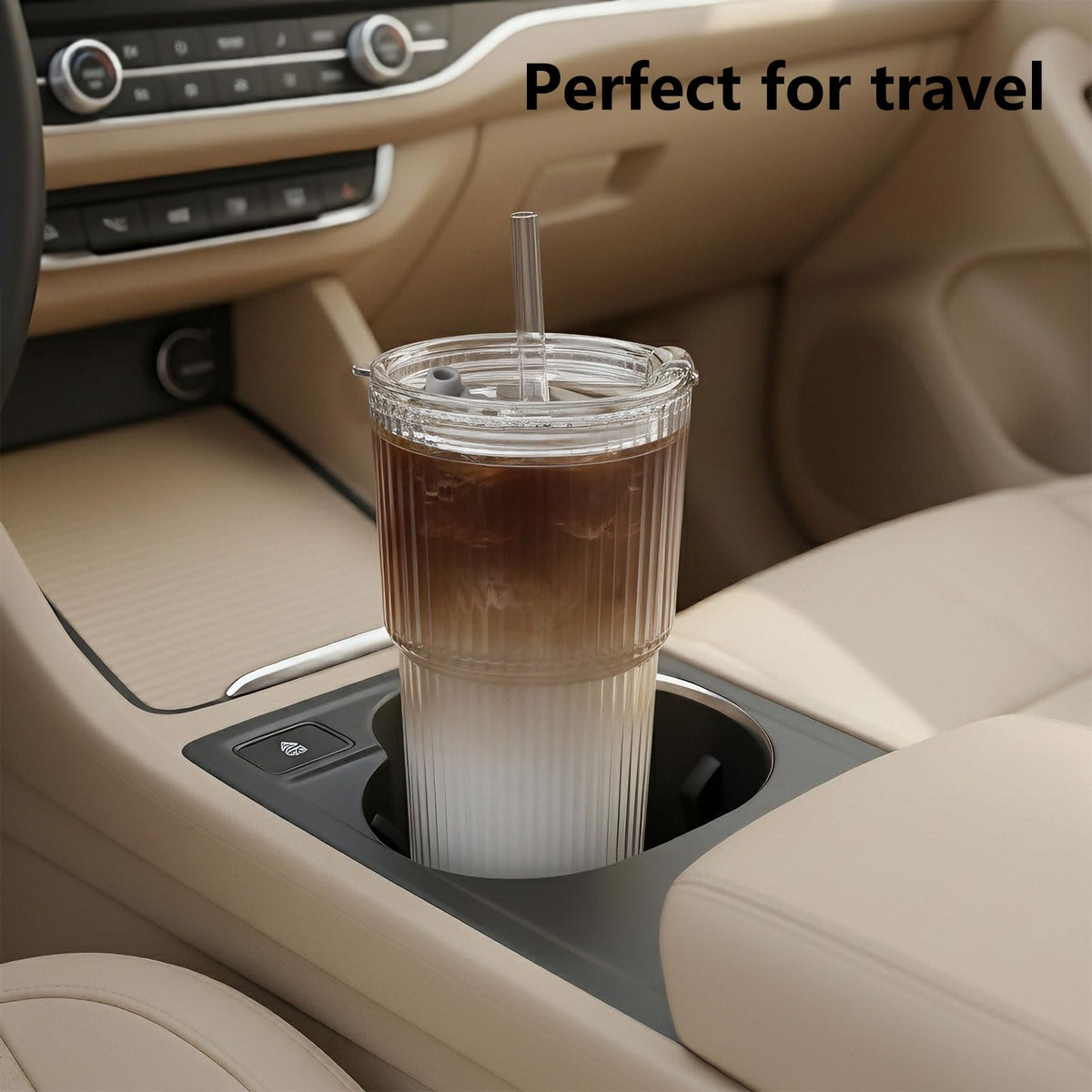 Ruckae reusable straw included for cold drinks.