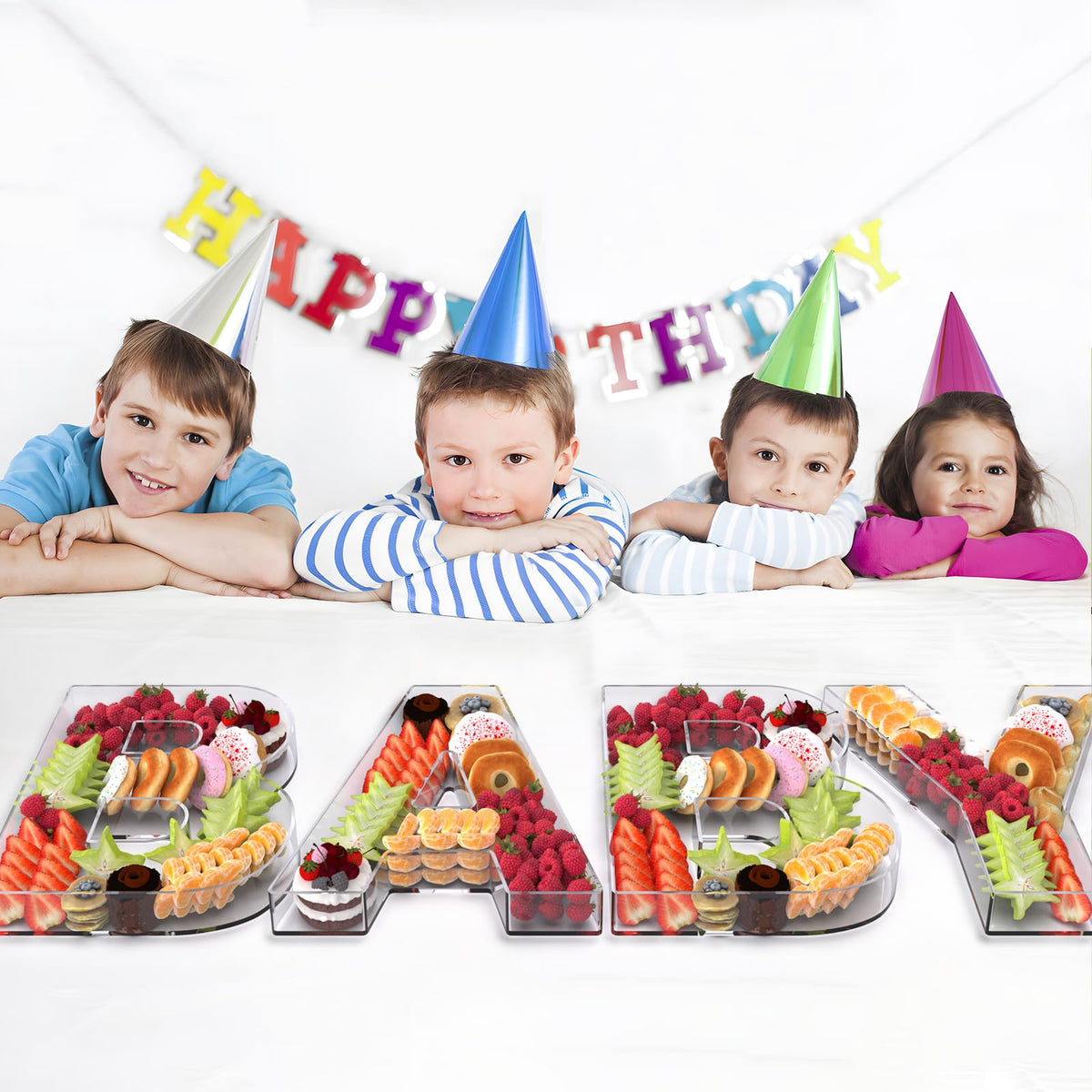 RUFHVTY crystal-clear acrylic surface delivers a durable, reusable serving option.
