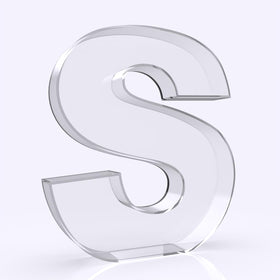 RUFHVTY 11-inch acrylic letter charcuterie box front view shows durable, reusable display for parties.
