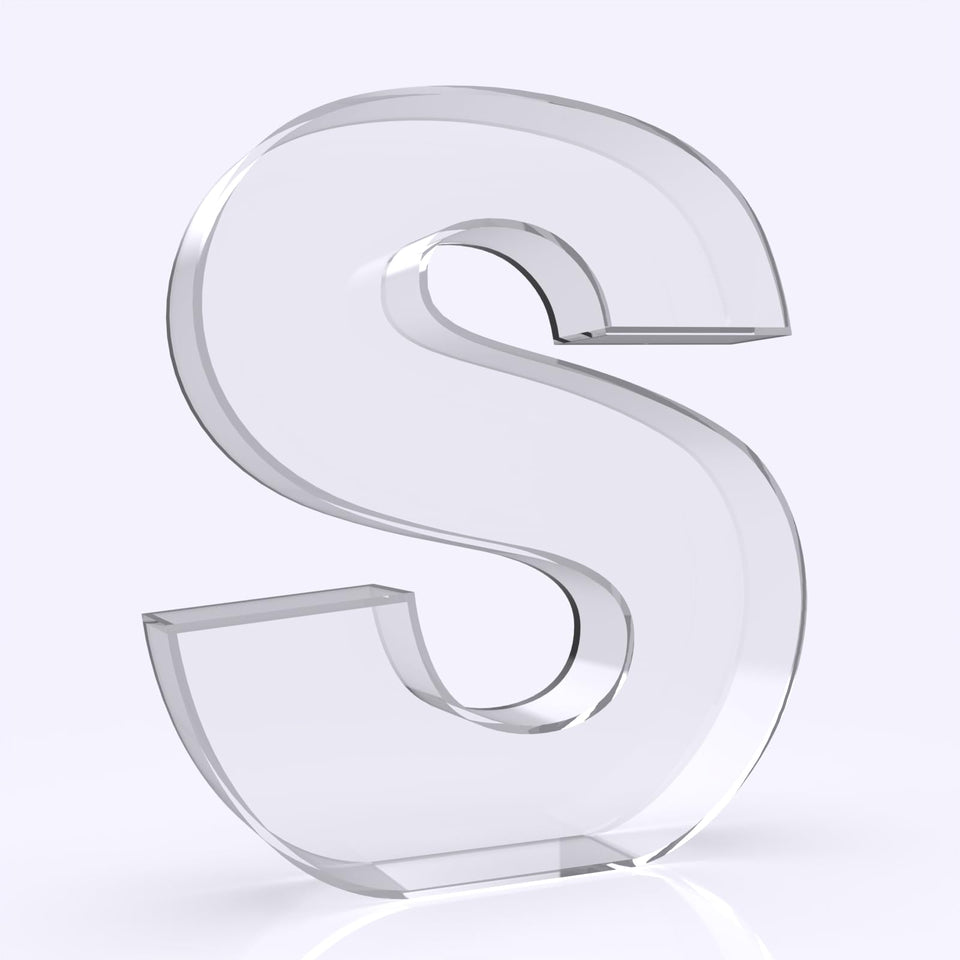 RUFHVTY 11-inch acrylic letter charcuterie box front view shows durable, reusable display for parties.