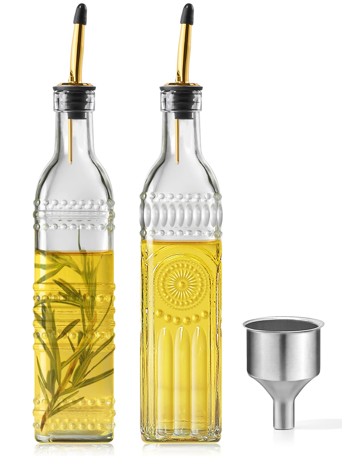 Ruiao olive oil dispenser clear bottle for precise, mess-free pouring.