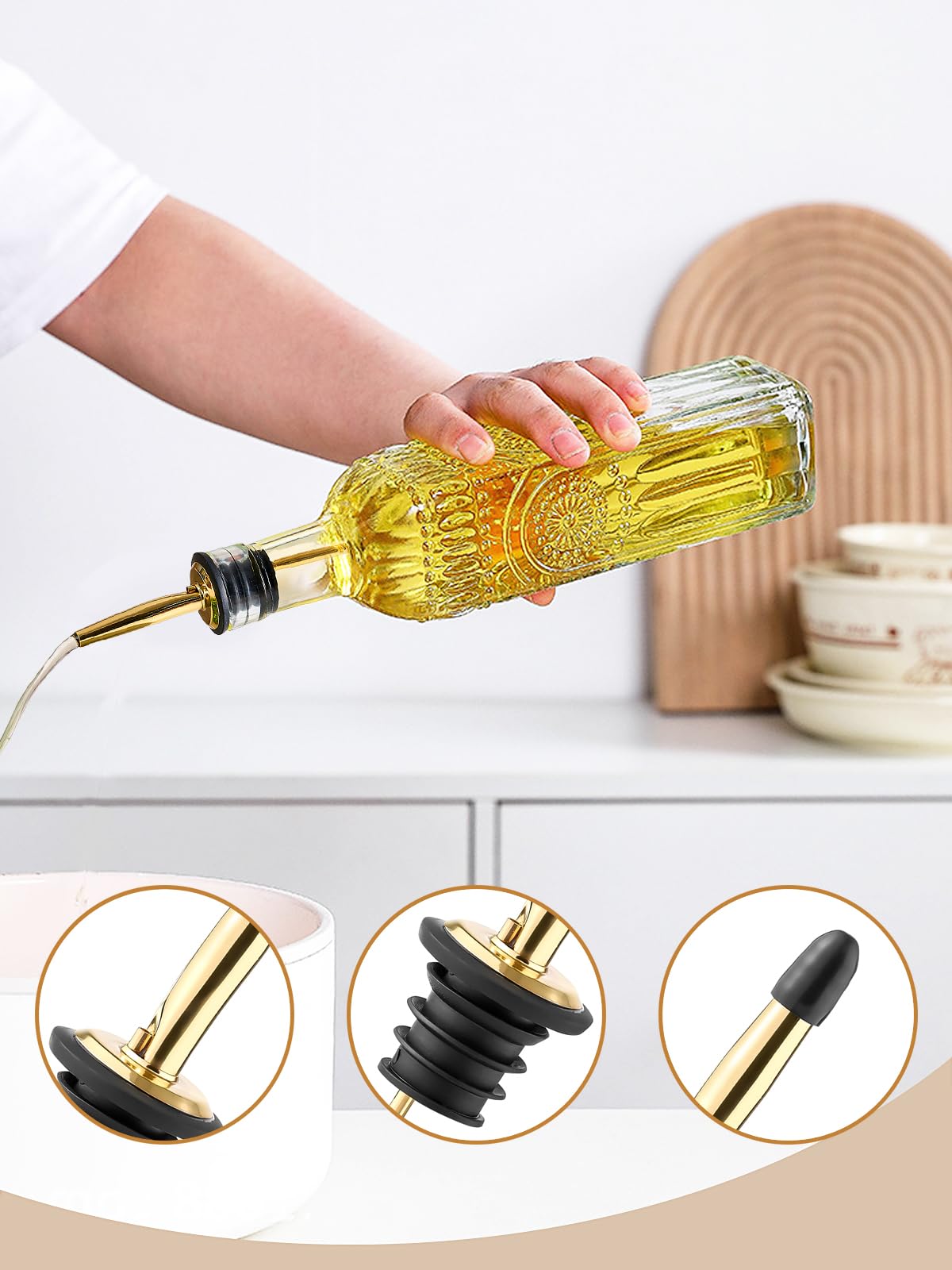 Ruiao bottle for olive oil and vinegar, ideal for everyday cooking.