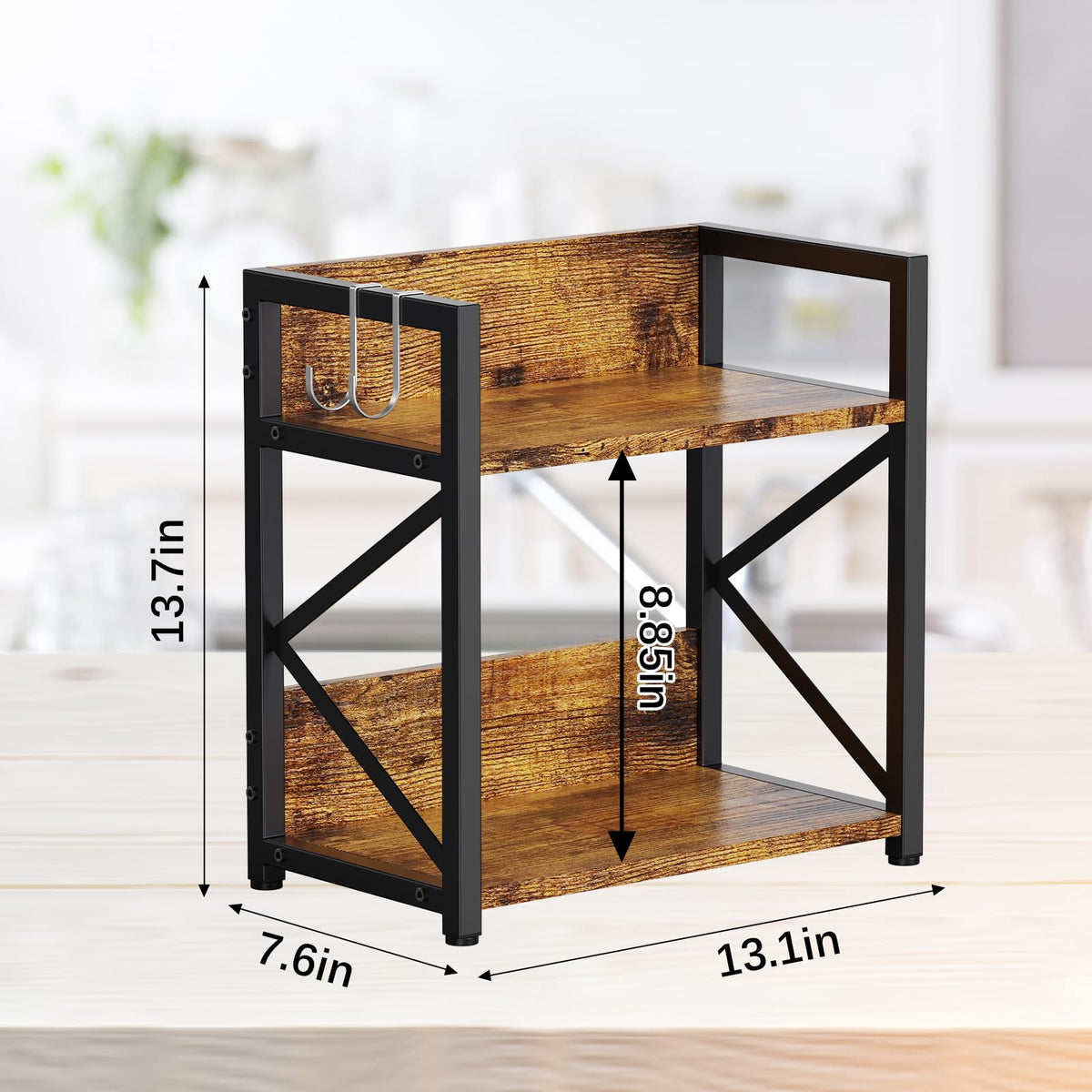 RUILALIFE back rail prevents items from tipping, keeping surfaces tidy