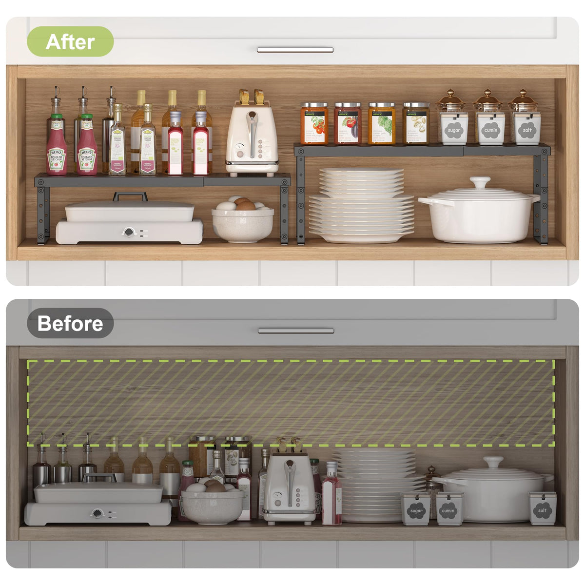 RUILALIFE kitchen countertop organizer declutters utensils and accessories