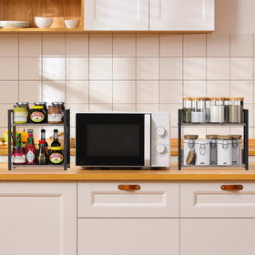 RUILALIFE two-tier design provides easy access to spices and coffee essentials.