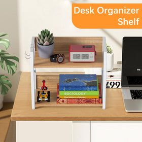 RUILALIFE maple two-tier shelf in kitchen countertop use case