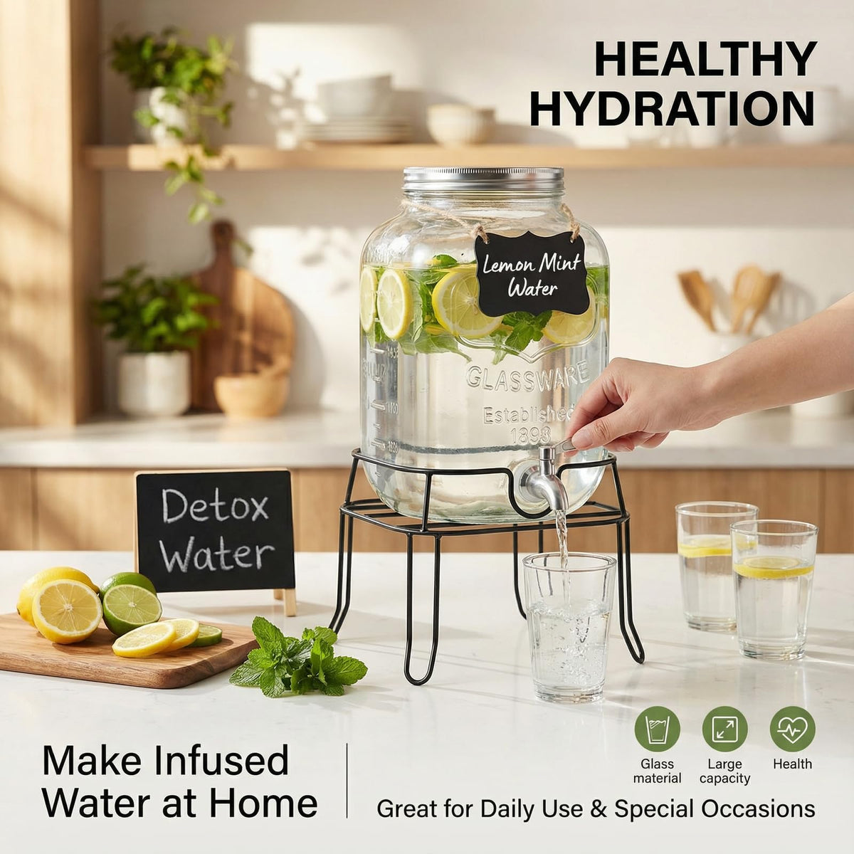 RuileMei 304 stainless steel spigot enables smooth, drip-free pours.