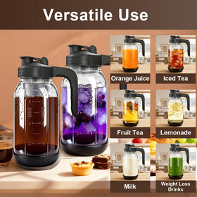 RuileMei 64oz mason jar ideal for large-batch cold brew.