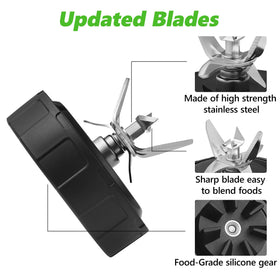 Ruioaw SS101 blade shown in action on Ninja blender for compatibility proof.