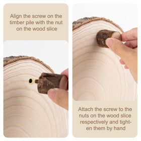 Ruizhihu wedding centerpiece wood stand complements woodland themes beautifully