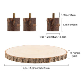 Ruizhihu wood slice stand shows natural grain for rustic table decor