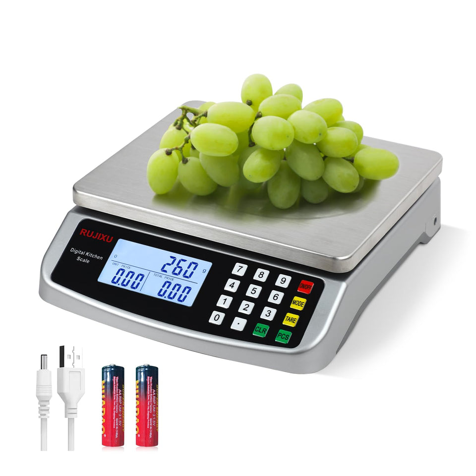 RUJIXU food scale with large display for easy reading in any setting.