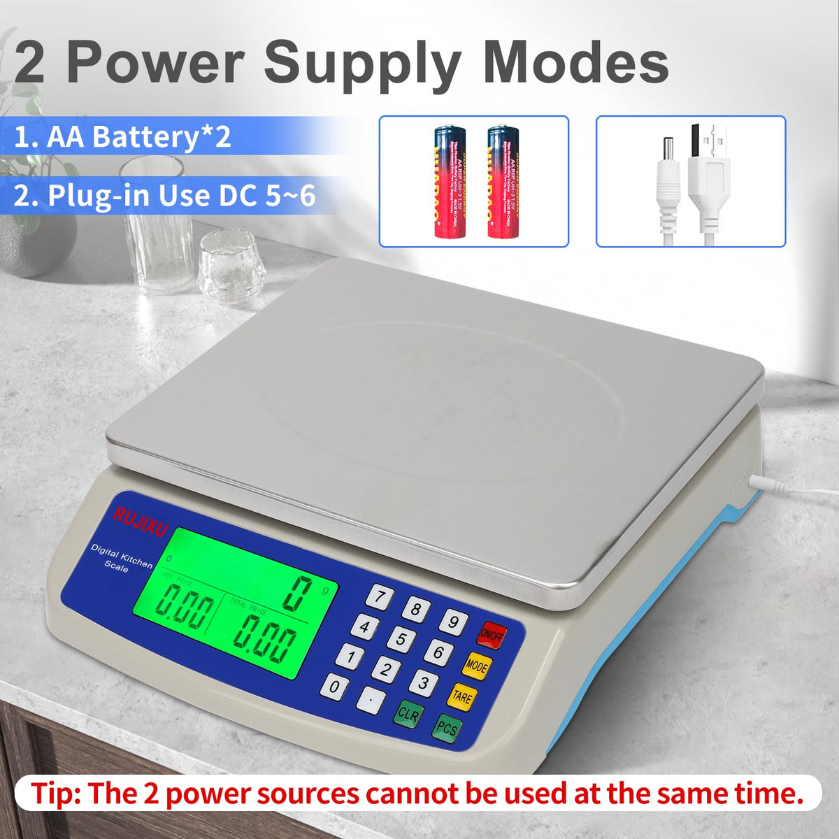 RUJIXU multi-use scale supports baking, meat pricing, DIY projects