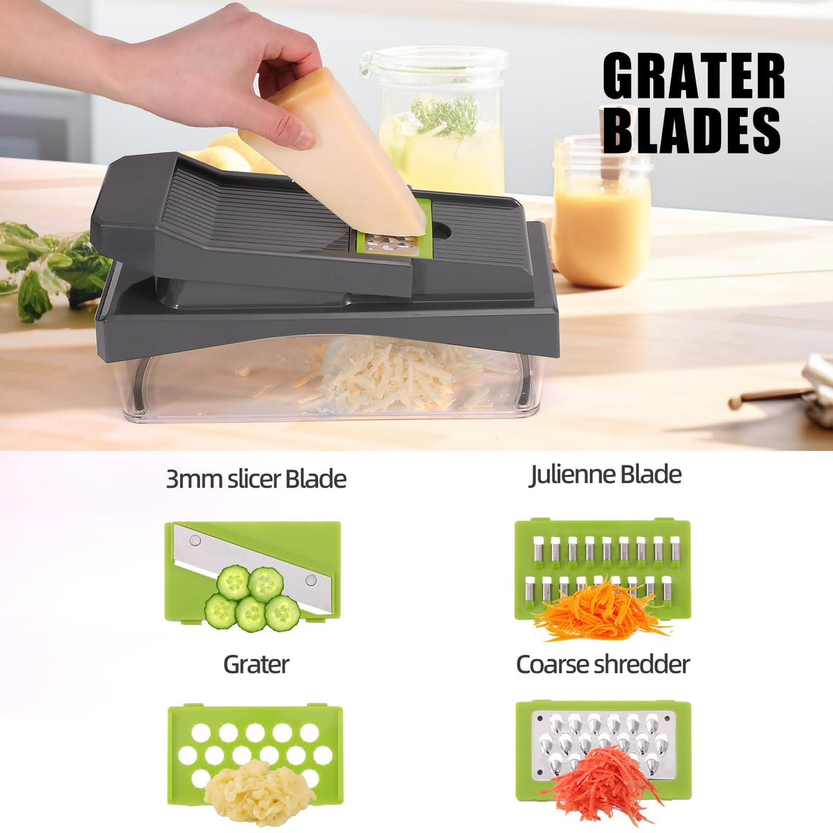 RüK cheese grater adds fresh topping options for salads and recipes.