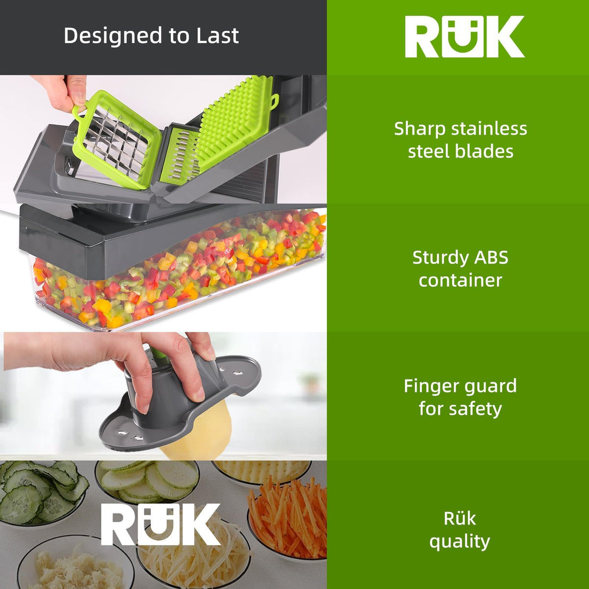 RüK gray design keeps a stylish, clutter-free counter.