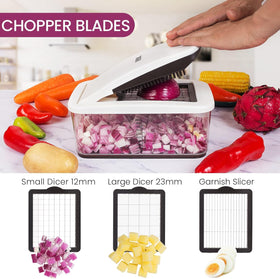 RüK chopper with 2.6-quart container supports larger batch prep.