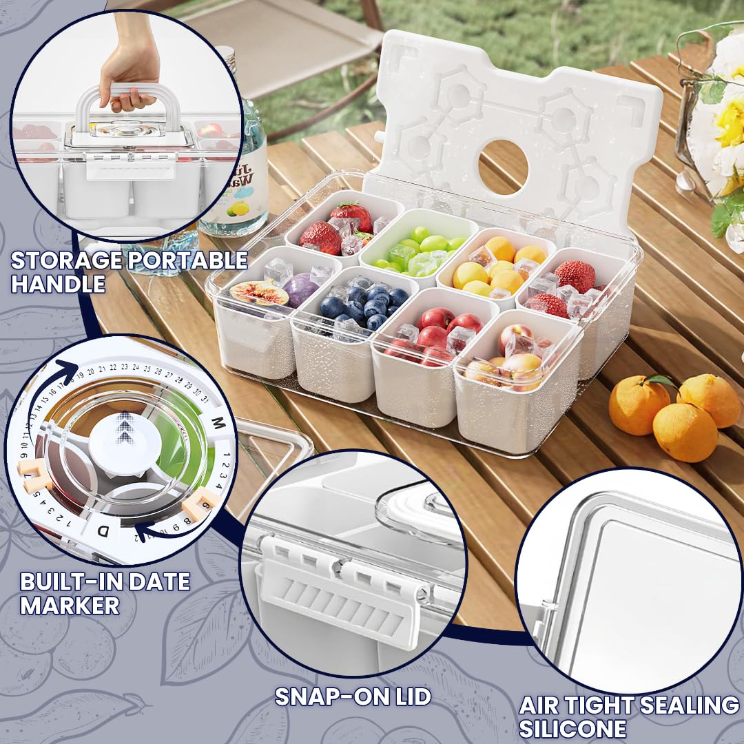 Runche Snackle Box transparent container shows contents at a glance.