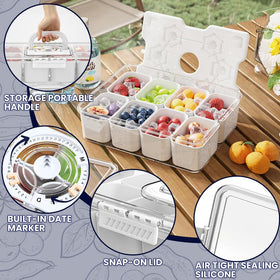 Runche Snackle Box transparent container shows contents at a glance.