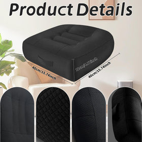 Runfider car booster cushion adjustable height demonstrates customizable fit for different drivers.