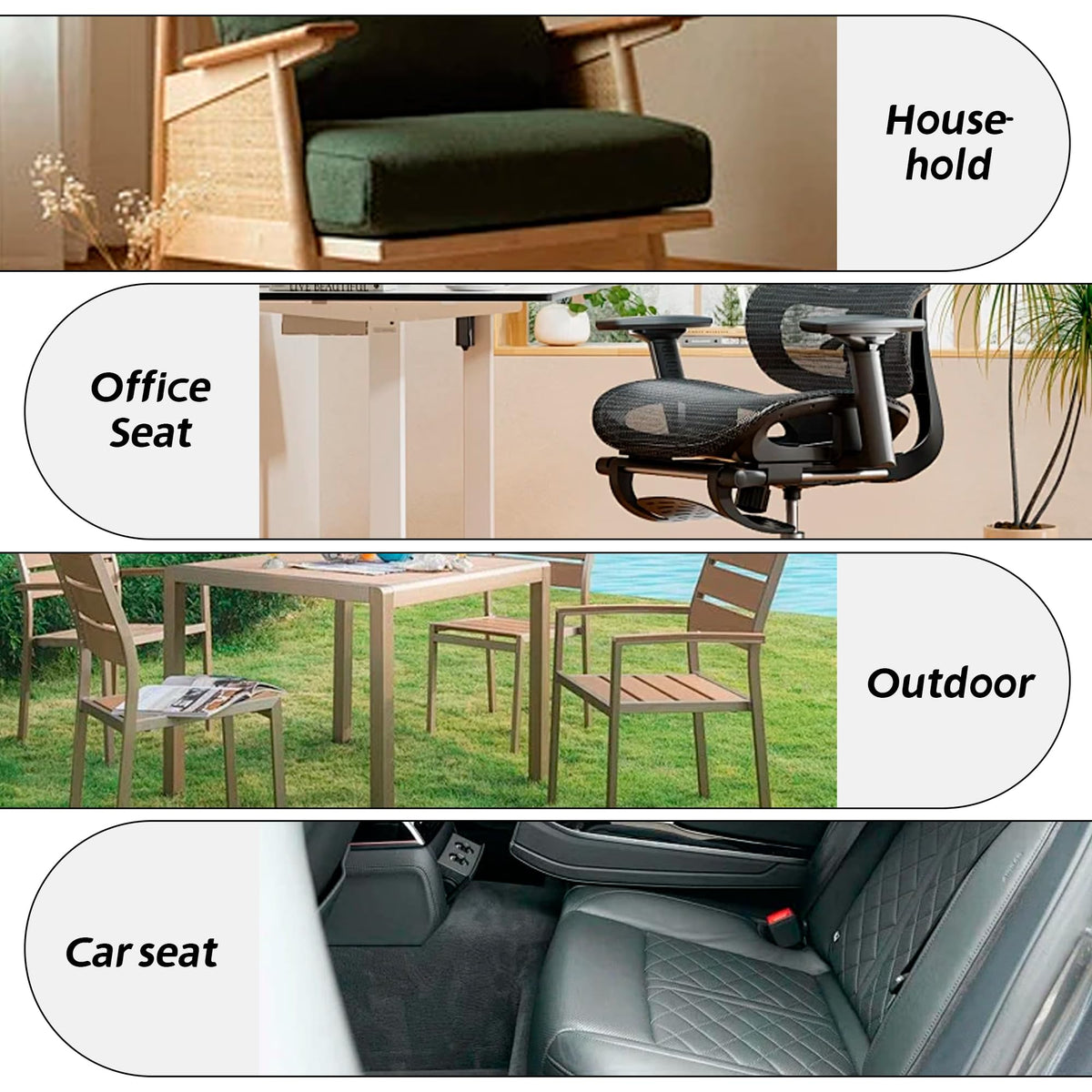 Runfider car booster cushion dining-height-use illustrates table-height versatility at meals.