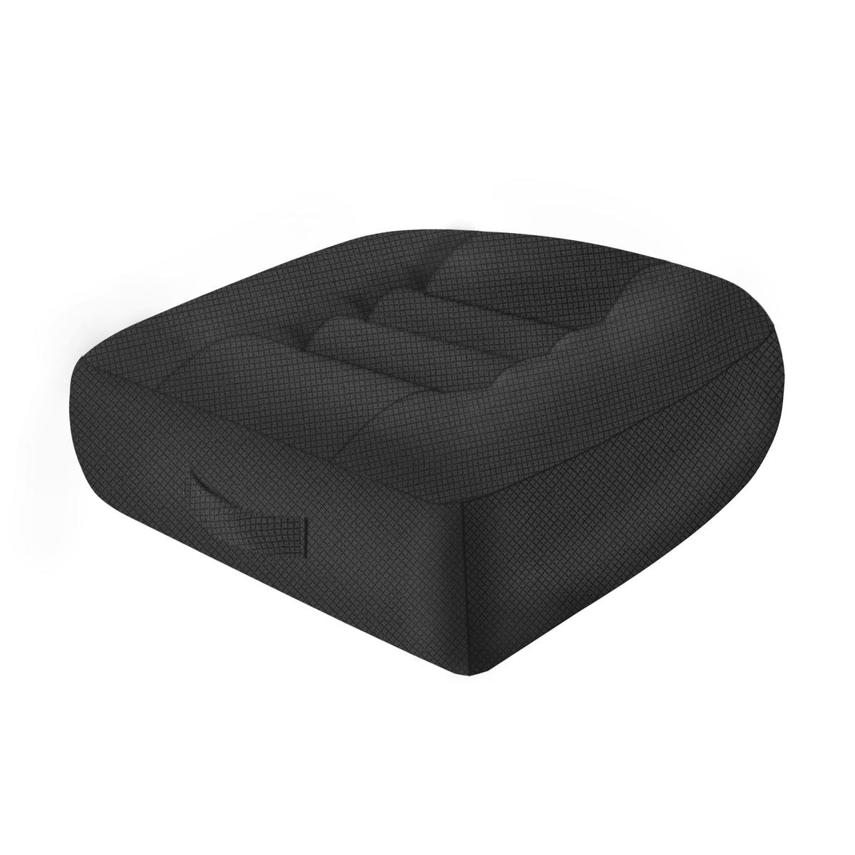 Runfider car booster cushion top view highlights compact, elevated design for better posture.