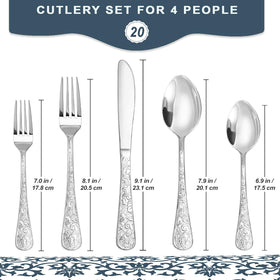 Runfly service-for-4 flatware set ensures coordinated place settings for family meals