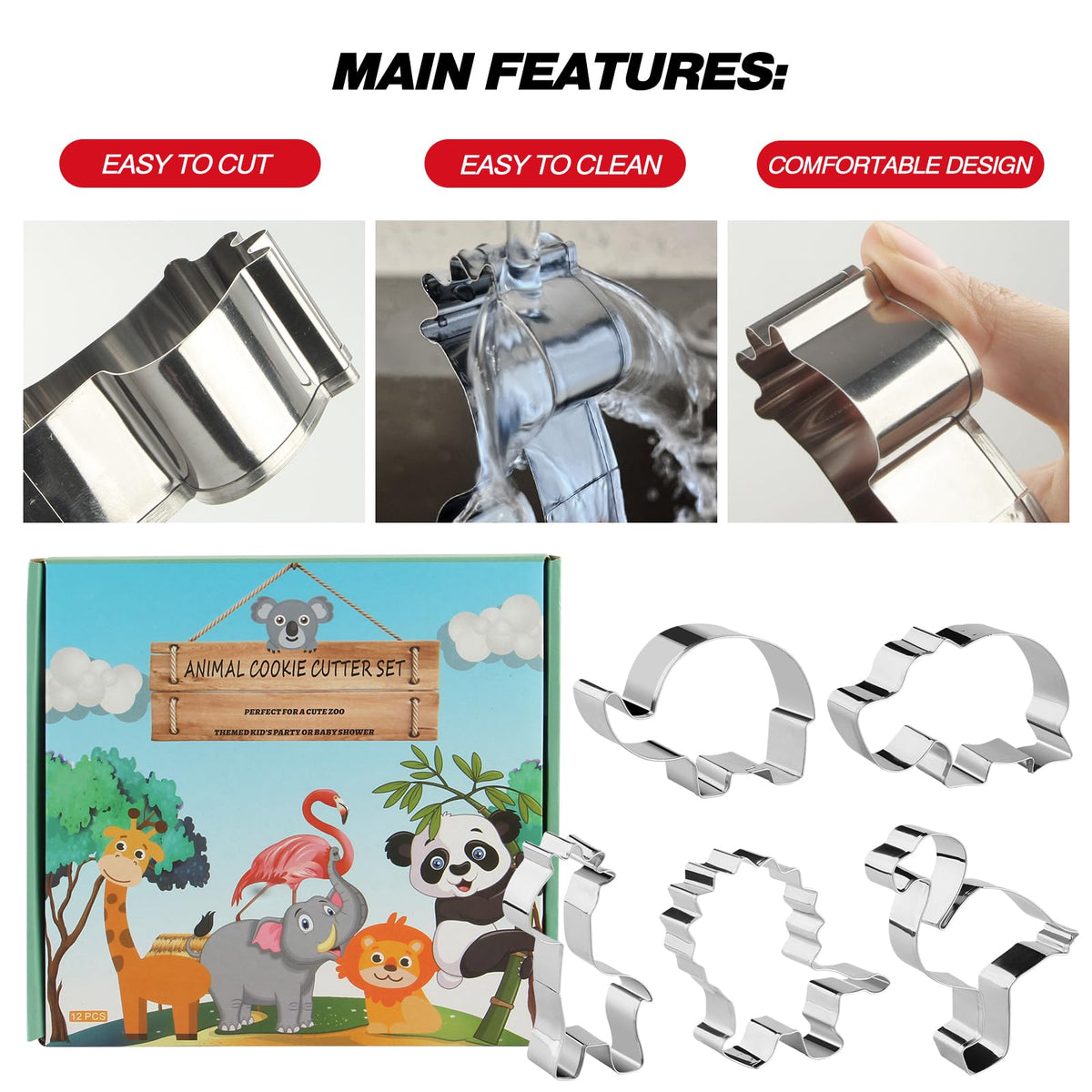 RUNHUAPPY koala cookie cutter for adorable, easy-to-cut dough shapes.